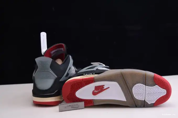 Rep Kickmax 4 Bred Air Jordan Retro CV9388-001 Off x White 0529